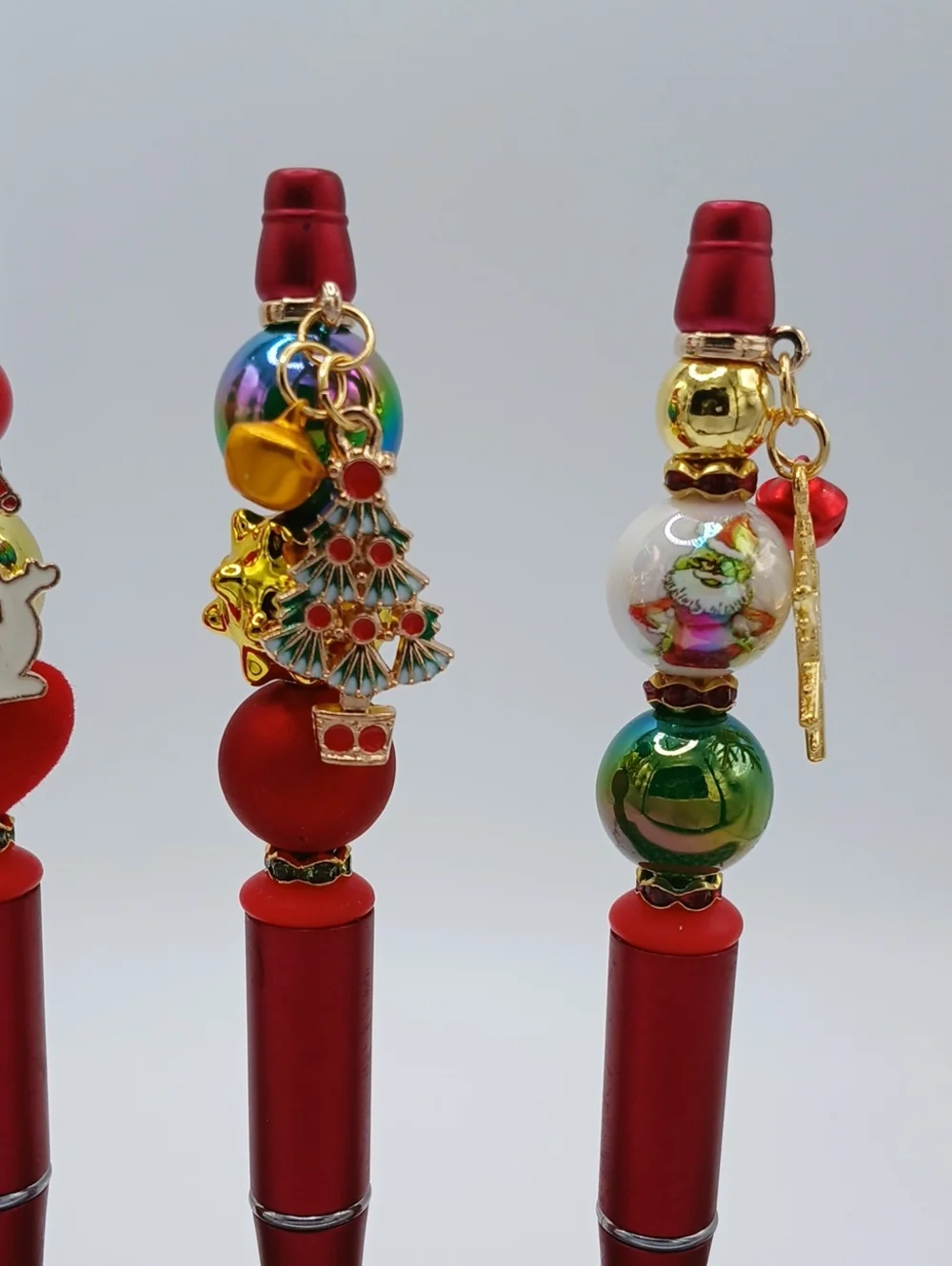 Holiday Red Beaded Charm Pen